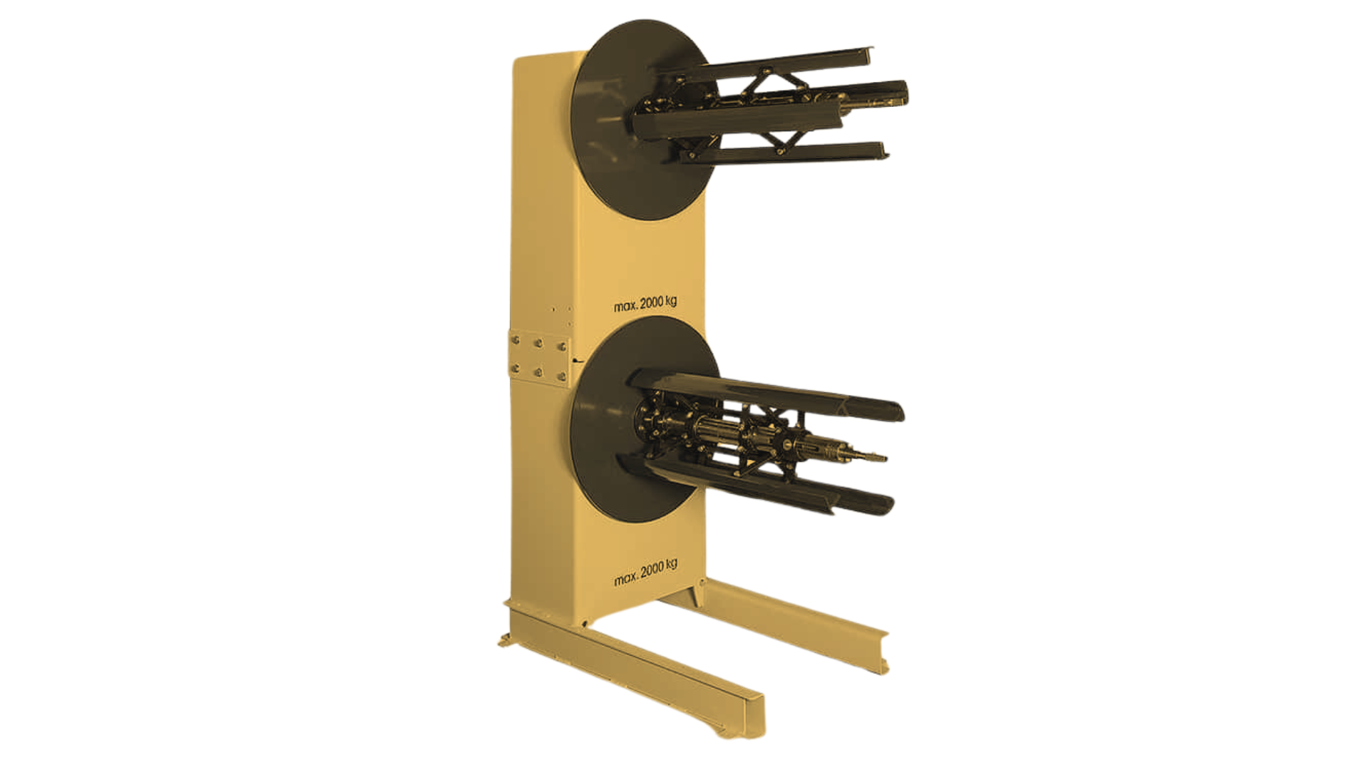 Forstner Manual Decoiler Tower with dual coil capacity, engineered for optimised space utilisation, expandable mandrel, and efficient manual coil management.